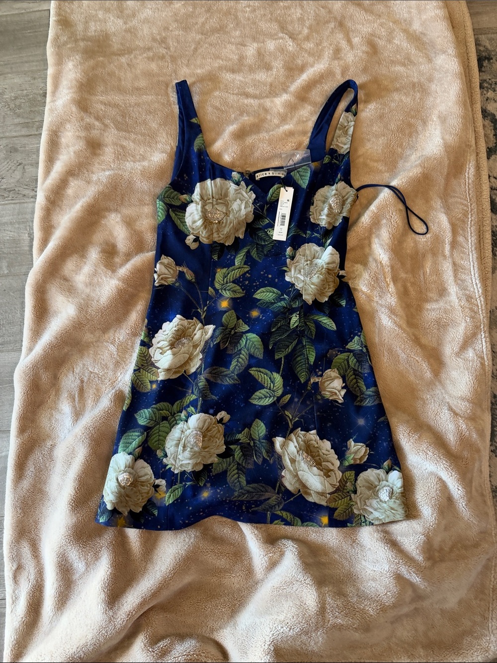 Square Neck Floral Camisole Tank Top - Navy Floral
